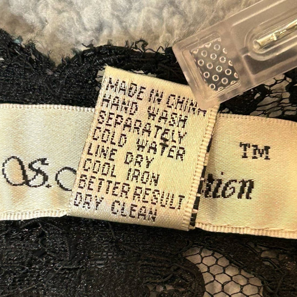 S.M Collection Top Womens S Black Lace‎ Beaded Dressy Embellished Holiday Party - Picture 10 of 11